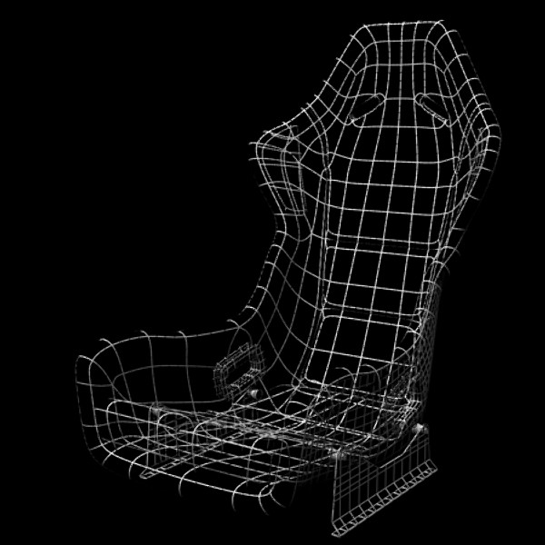 recaro profi spa racing seat 3d max - Recaro Profi SPA (carbon fiber) by aga22